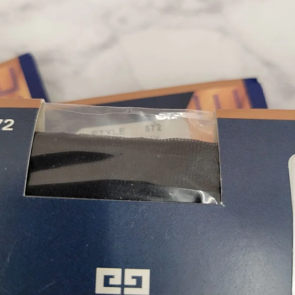 Givenchy Y2K Bon Navy Blue French Ultra Sheer Sandal Toe Pantyhose Size B